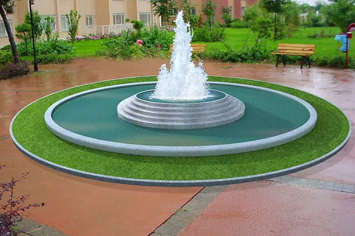 Thiết kế đài phun nước theo phong thủy trong sân vườn